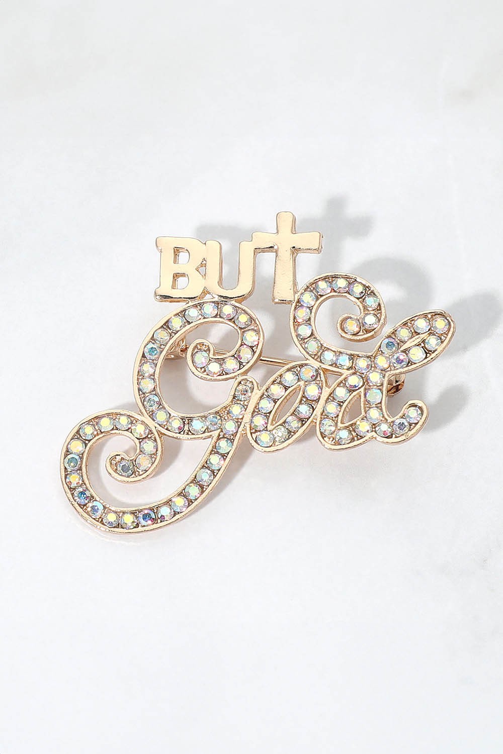 AB Gold But God Brooch
