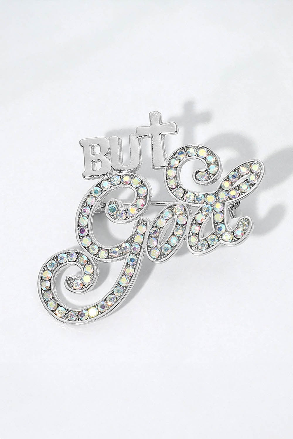 AB Silver But God Brooch