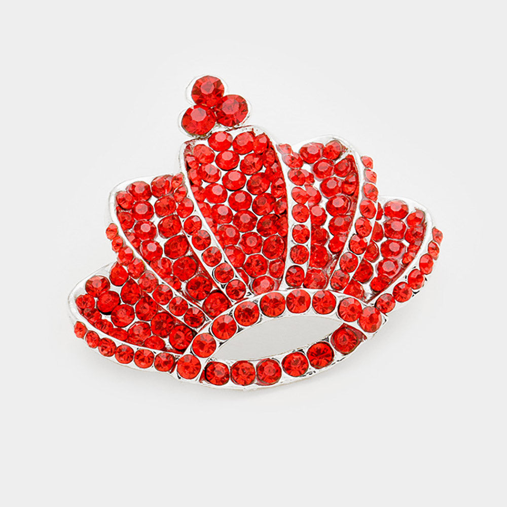 Red Crown Brooch