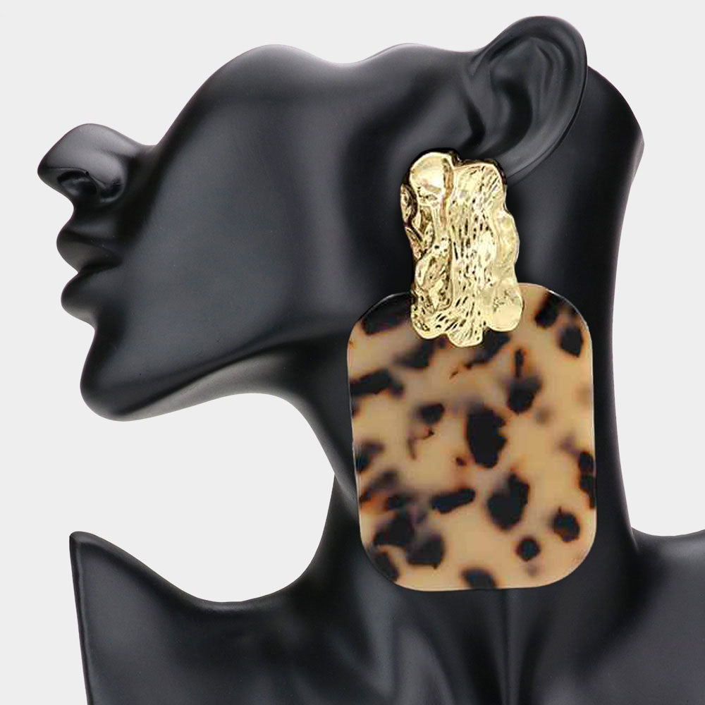 Light Tort Statement Earrings