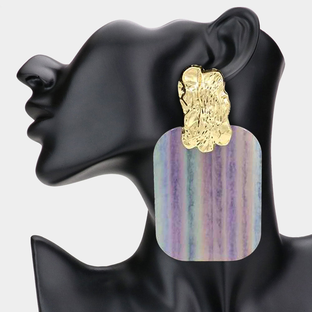 Lavender Mix Statement Earrings