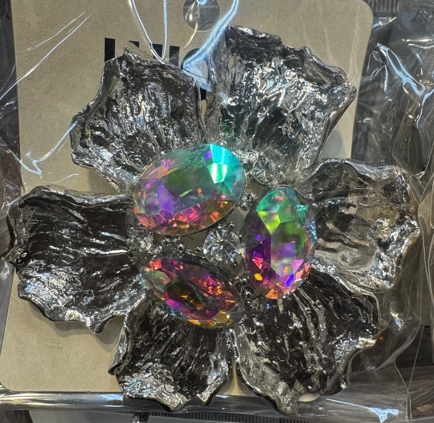 Silver Flower Brooch