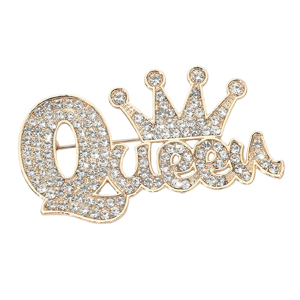 Gold Queen Brooch