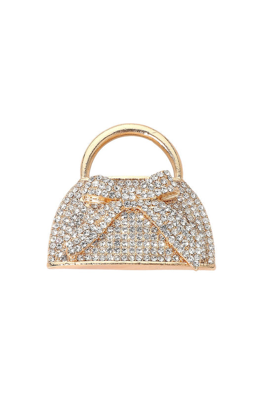Gold Bow Brooch