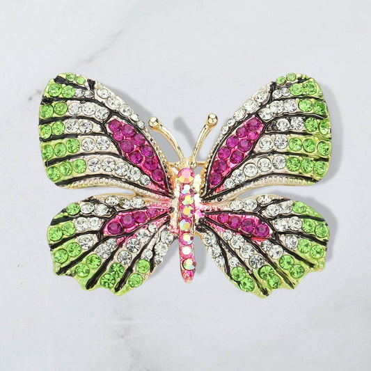 Green and Fuschia Mix Brooch