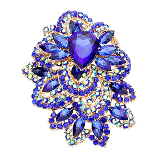 Blue Extravagant Brooch