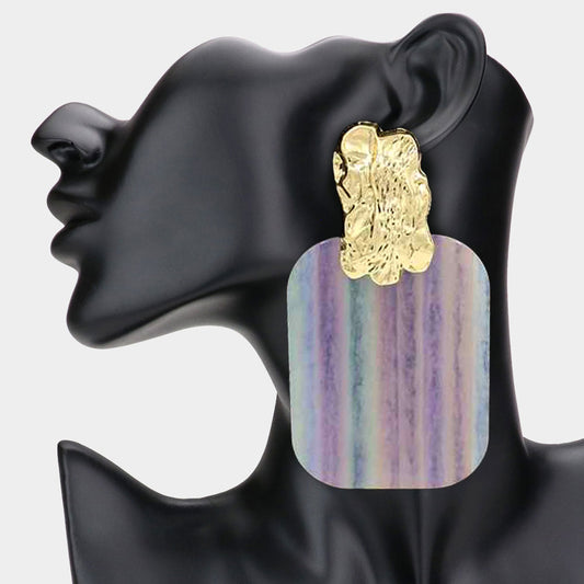 Lavender Mix Statement Earrings