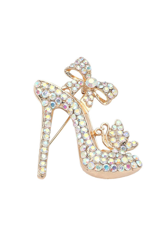 AB Gold Shoe Brooch