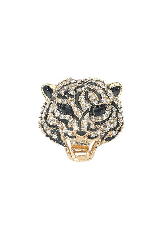 Gold Tiger Brooch