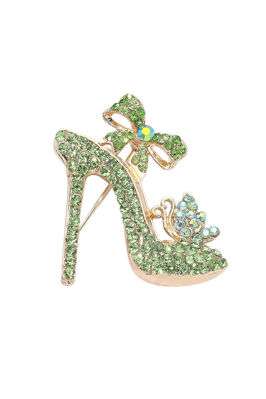 Green Shoe Brooch