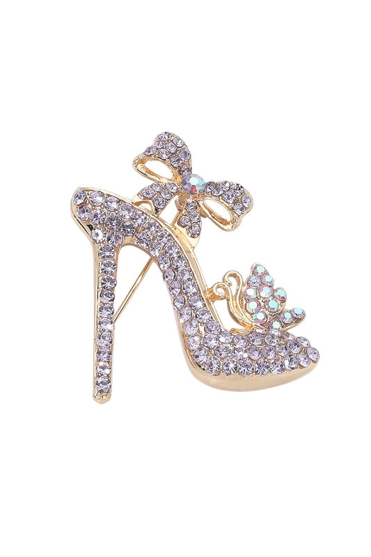 Lavender Shoe Brooch