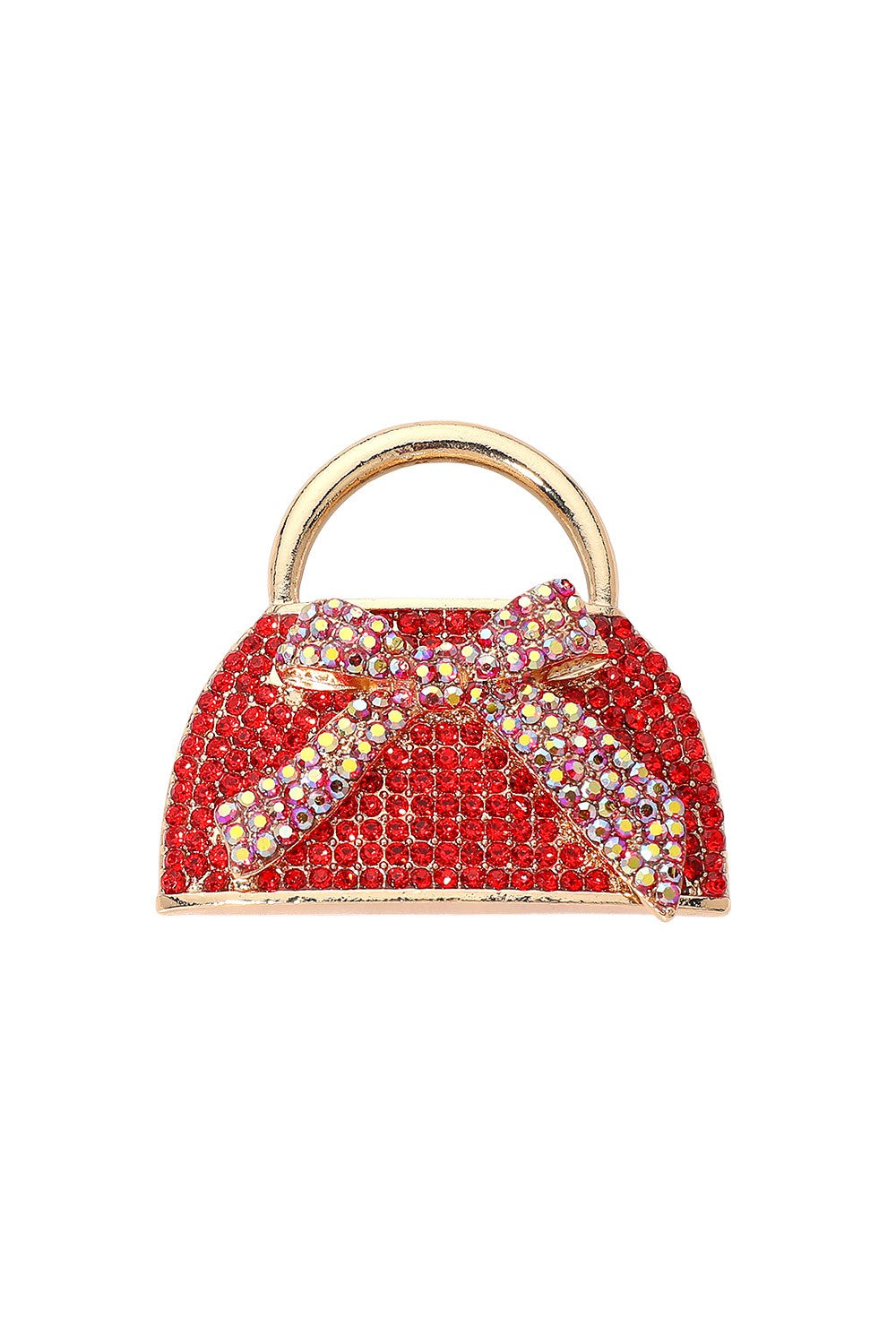 Red Bow Brooch