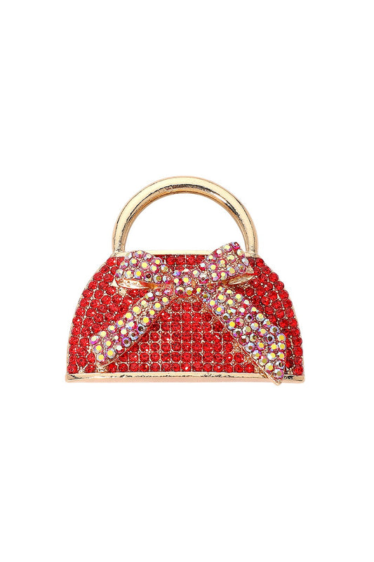 Red Bow Brooch