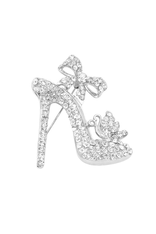 Silver Shoe Brooch