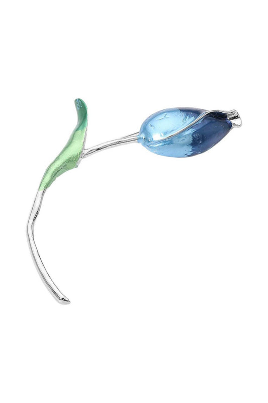 Blue Tulip Brooch