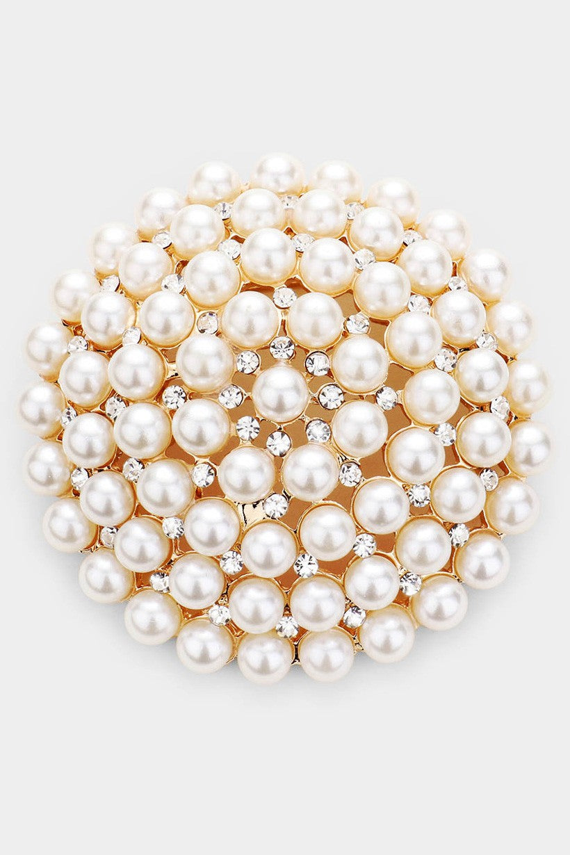 Cream Pearl Statement Brooch