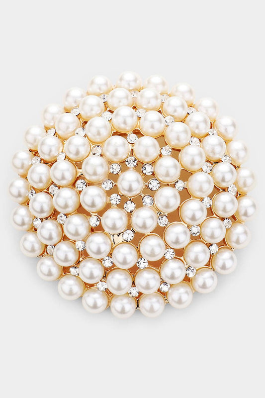 Cream Pearl Statement Brooch