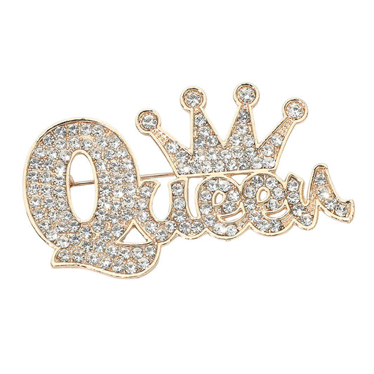 Gold Queen Brooch