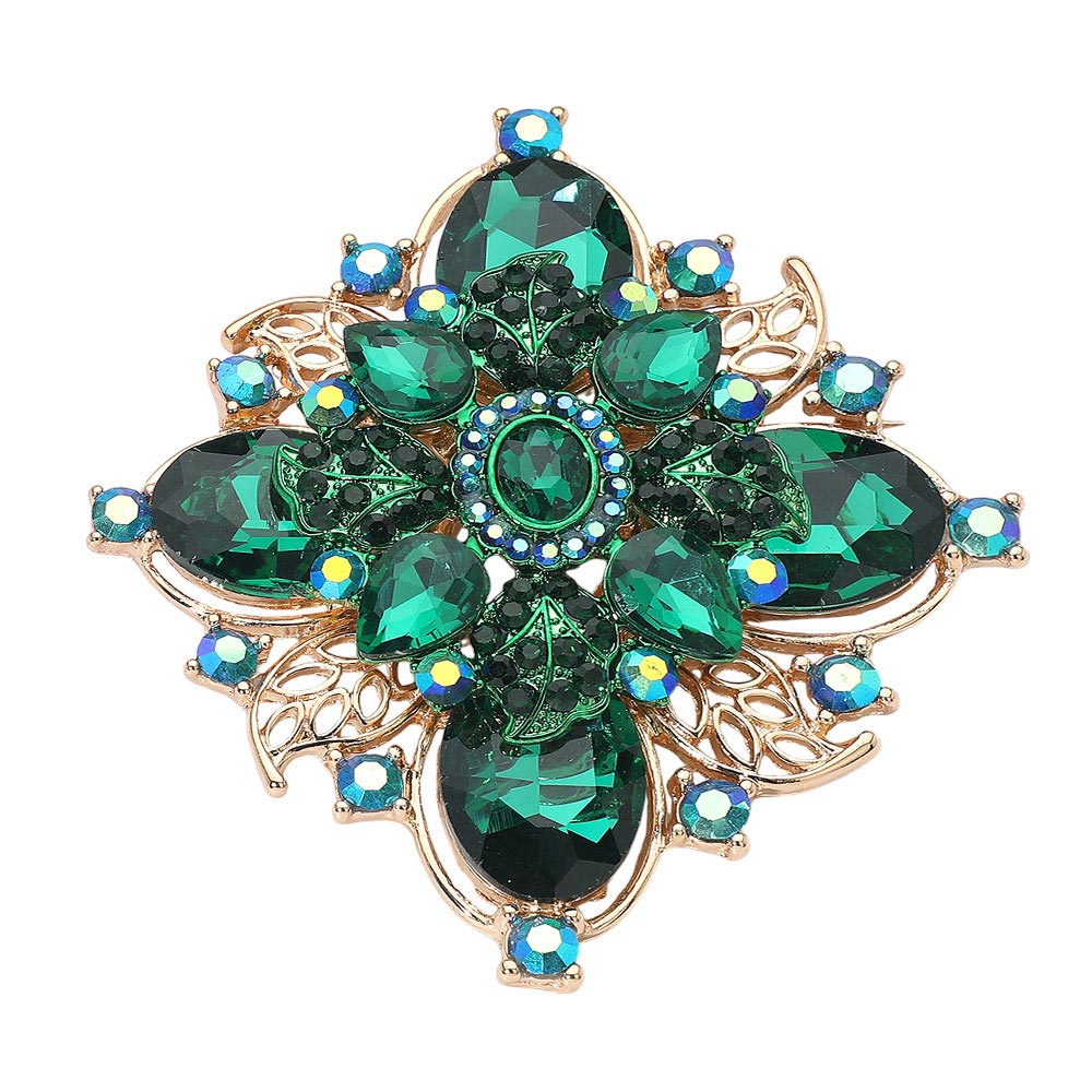 Green Vintage Brooch
