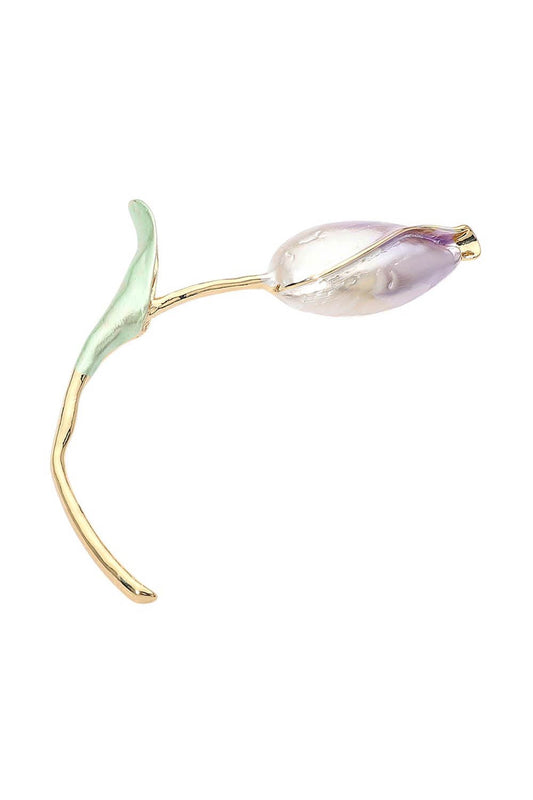 Violet Tulip Brooch