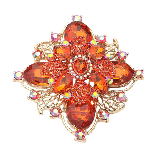 Orange Vintage Brooch