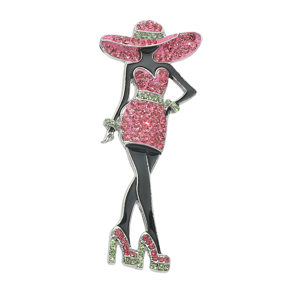 Pink Lady Brooch