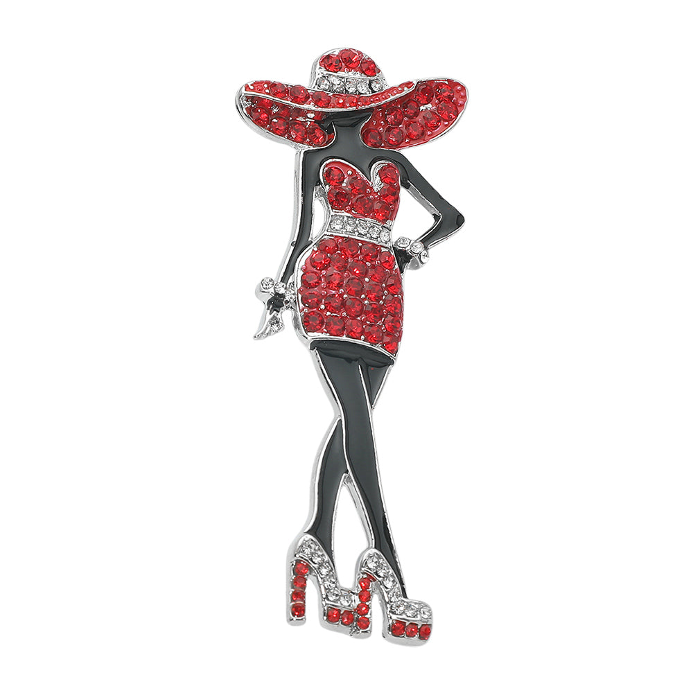 Red Lady Brooch