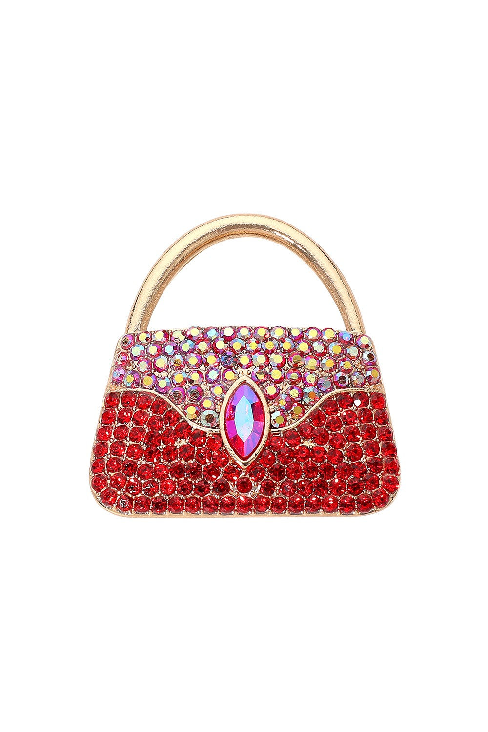 Red AB Brooch Bag