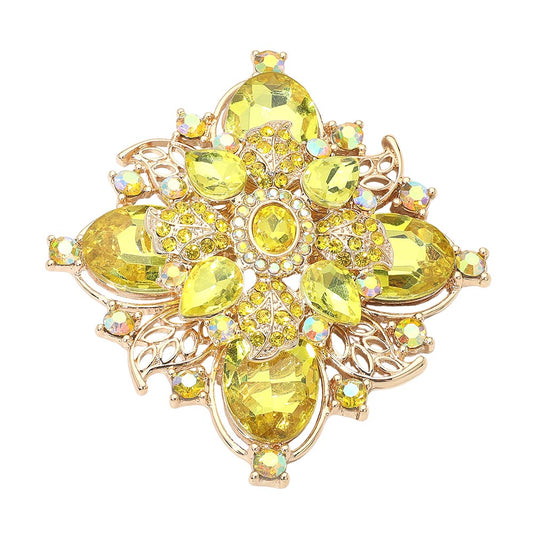 Yellow Vintage Brooch